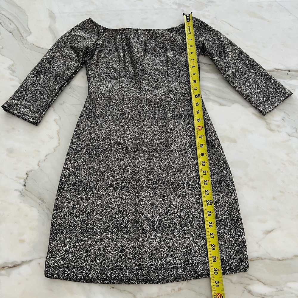 GB BLACK METALLIC STRETCH MINI SEXY DRESS SIZE XS NWTS! - Picture 16 of 17